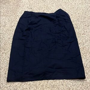 Pendleton Vintage Wool Skirt Sz 10 Navy Blue Casual Career Business Knee Length